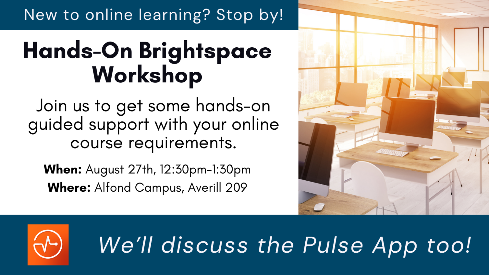 Brightspace Workshop - 8.27 Alfond Campus - Details on Page