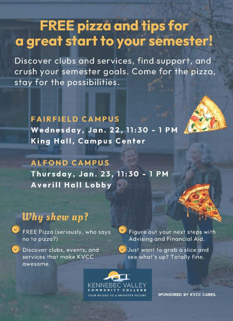 FREE Pizza and tips for a great start to your semester (flyer)